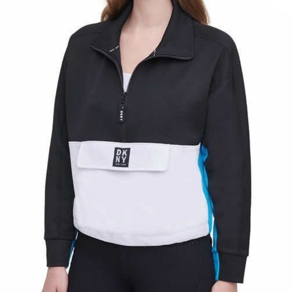 Dkny Half Zip Pullover Jacket Blue - image 1